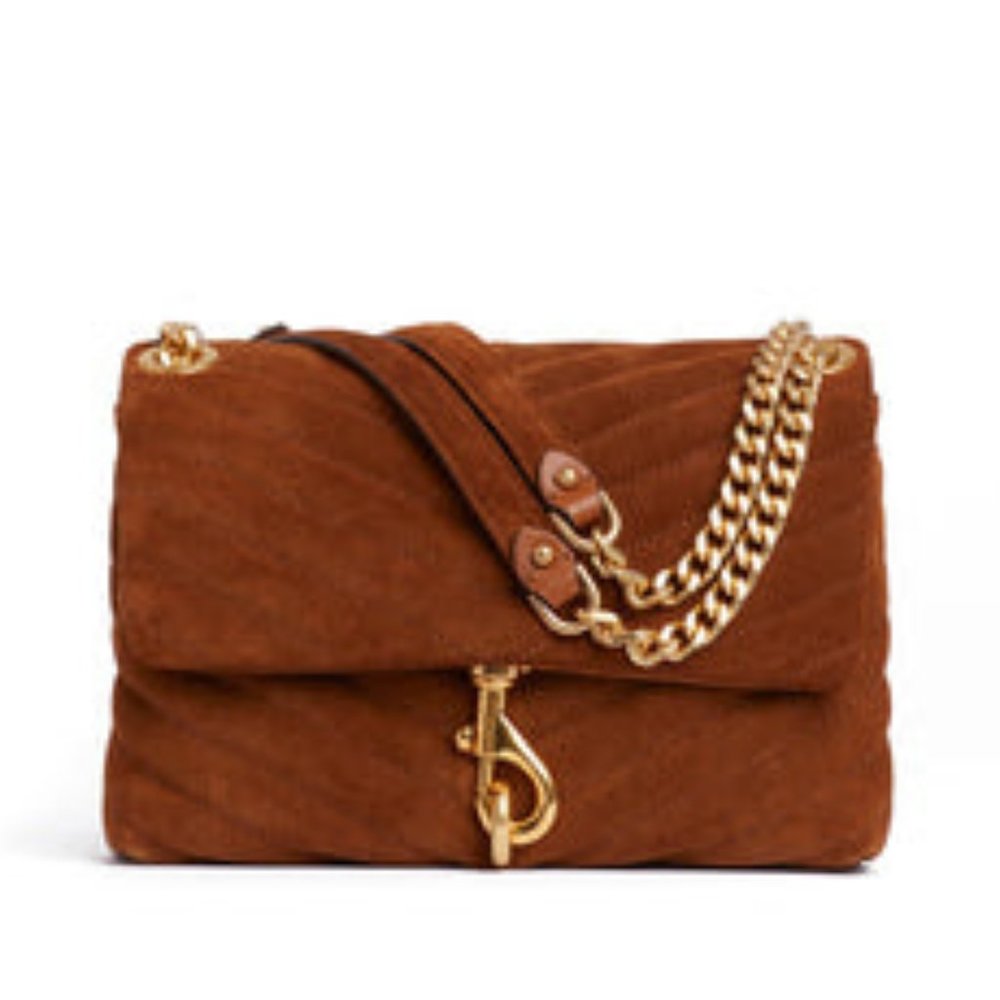 REBECCA MINKOFF - Edie Suede Flap Shoulder bag